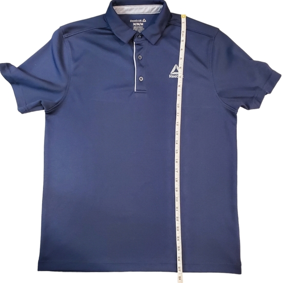 Reebok Mens Blue Short Sleeve Polo Shirt Size Medium - Picture 6 of 9